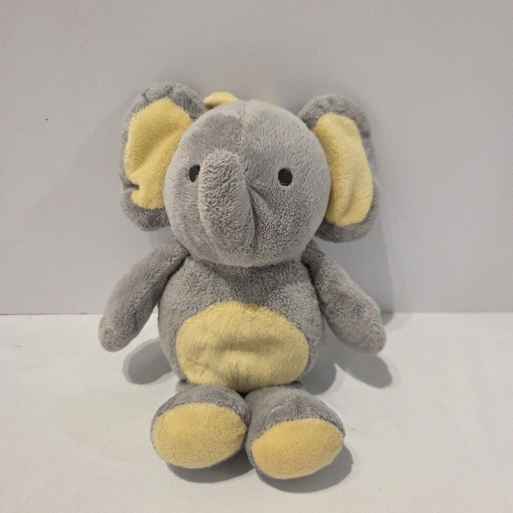 Carter’s Child of Mine Elephant Musical Plush Stuffed Animal Lullaby Grey Yellow